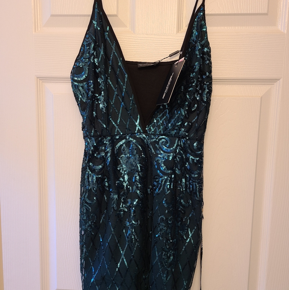 Pretty little things emerald sequin dress